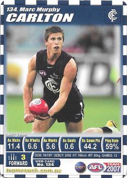 2007 Team Zone AFL Team #134 Marc Murphy Front